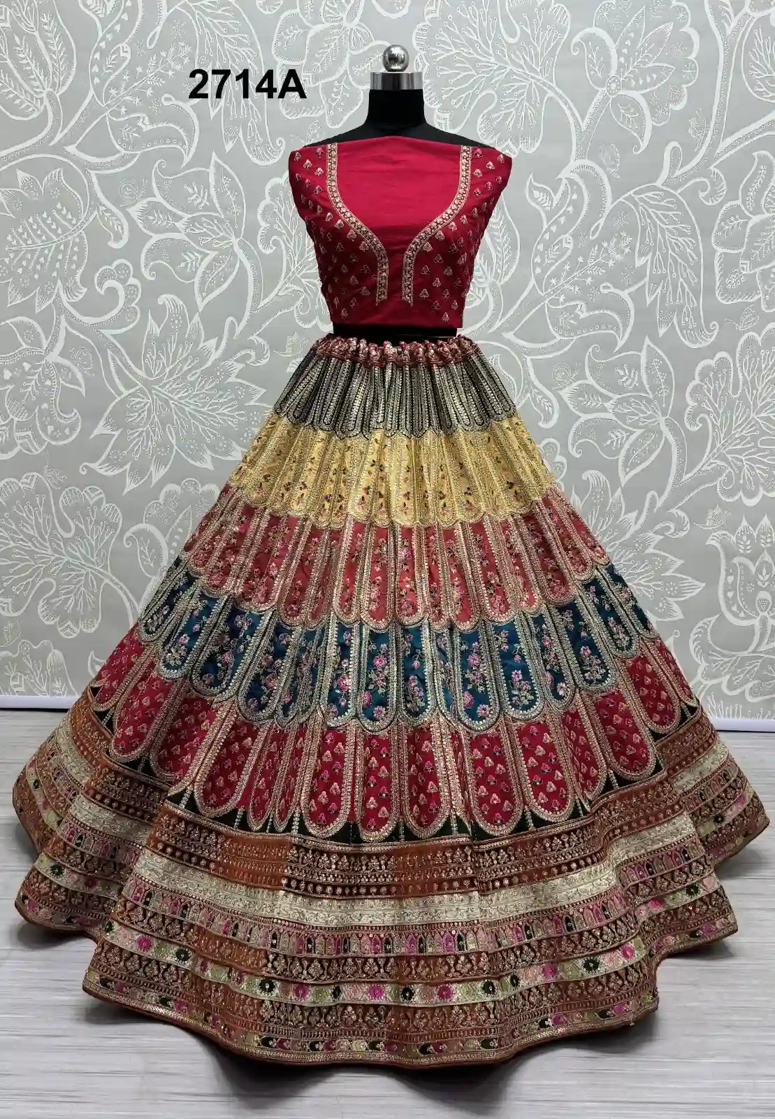 Anjani Art 2714A & 2714B Silk Wholesale Lehenga Catalog — Wholesale Lehenga, MPA wholesale from Surat — Photo 2